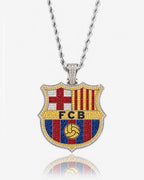 Zawieszka FC Barcelona na łańcuszku o splocie linkowym 51 cm